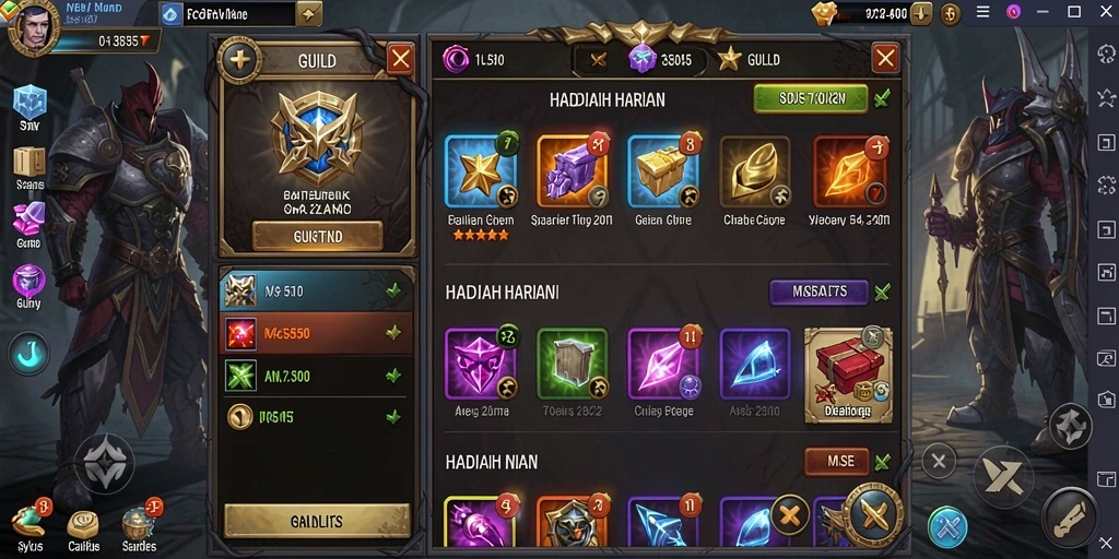 Tampilan awal yang menarik dan dinamis.